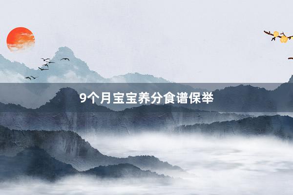 9个月宝宝养分食谱保举